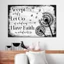 Christian Canvas Wall Art Accept Let Go Have Faith Christian Canvas Wall Art Accept Let Go Have Faith