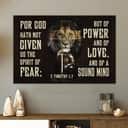 Christian Canvas Wall Art 2 Timothy 1:7 For God Hath Not Given Us The Spirit Of Fear