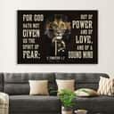 Christian Canvas Wall Art 2 Timothy 1:7 For God Hath Not Given Us The Spirit Of Fear Christian Canvas Wall Art 2 Timothy 1:7 For God Hath Not Given Us The Spirit Of Fear