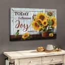Christian James 1:2 Today I Choose Joy Canvas Wall Art Religious Sunflower Christian James 1:2 Today I Choose Joy Canvas Wall Art Religious Sunflower