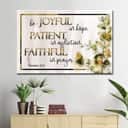 Christian Canvas Wall Art Joyful Patient Faithful Romans 12:12 Christian Canvas Wall Art Joyful Patient Faithful Romans 12:12