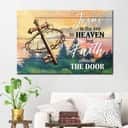 Jesus Is The Key To Heaven But Faith Unlocks The Door Christian Canvas Wall Art