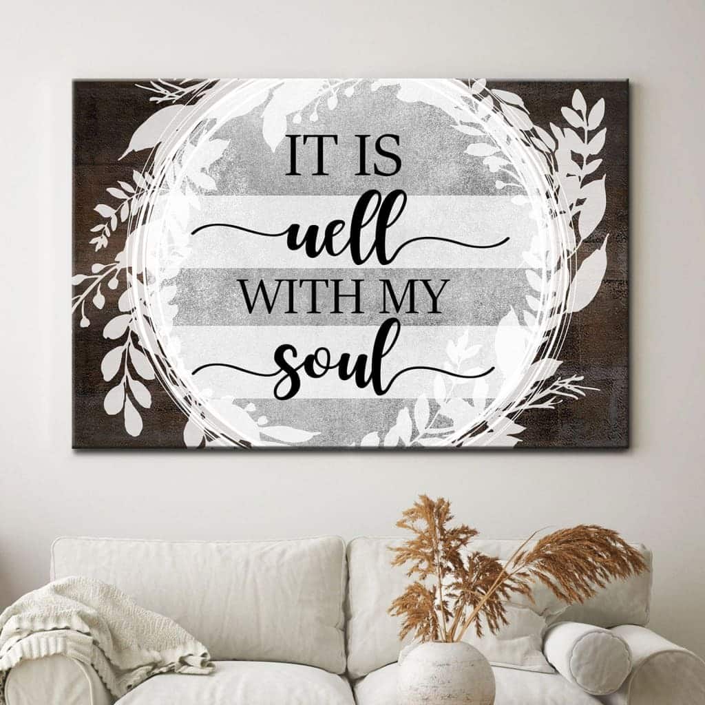 It Is Well With My Soul Hymn Christian Canvas Wall Art It Is Well With My Soul Hymn Christian Canvas Wall Art