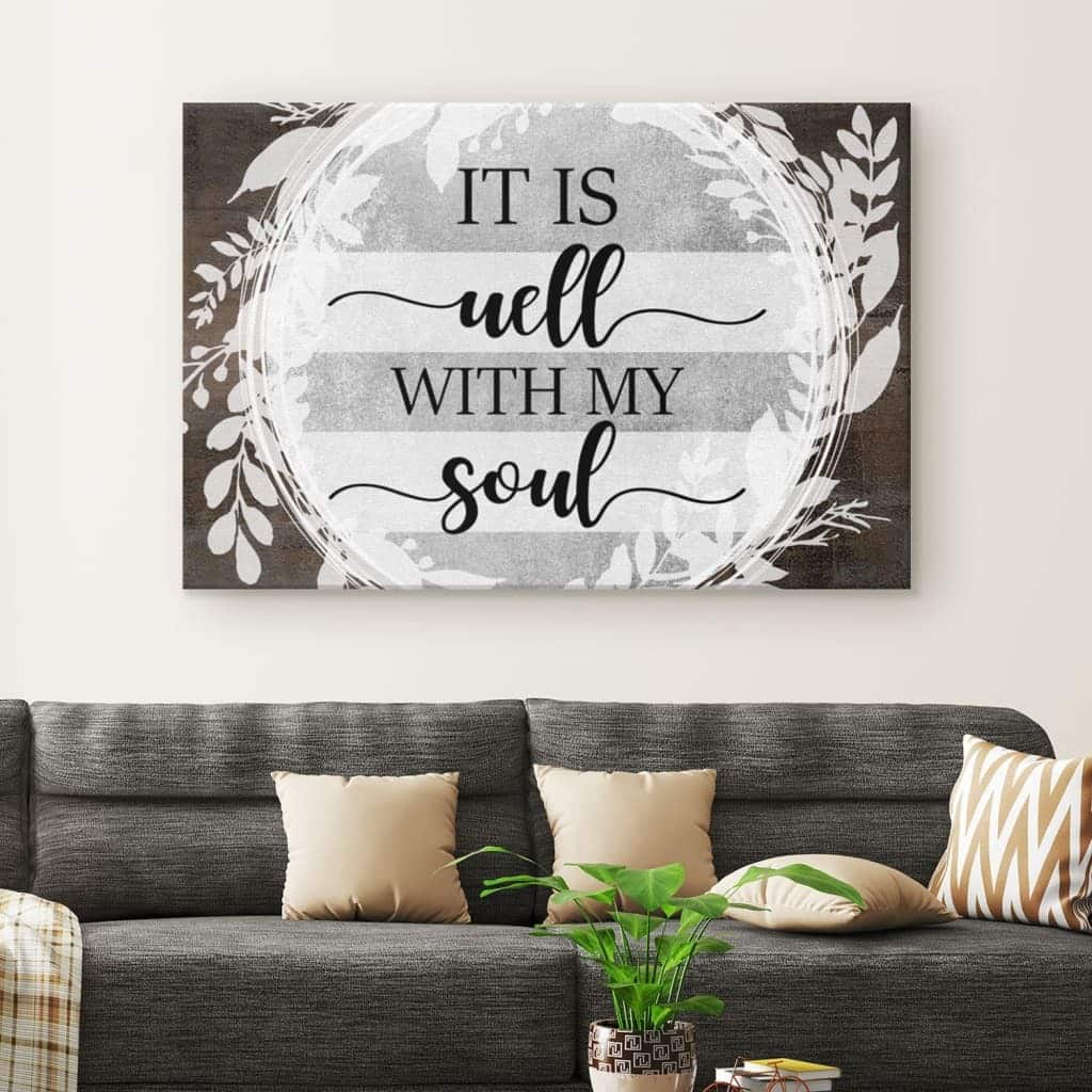 It Is Well With My Soul Hymn Christian Canvas Wall Art It Is Well With My Soul Hymn Christian Canvas Wall Art