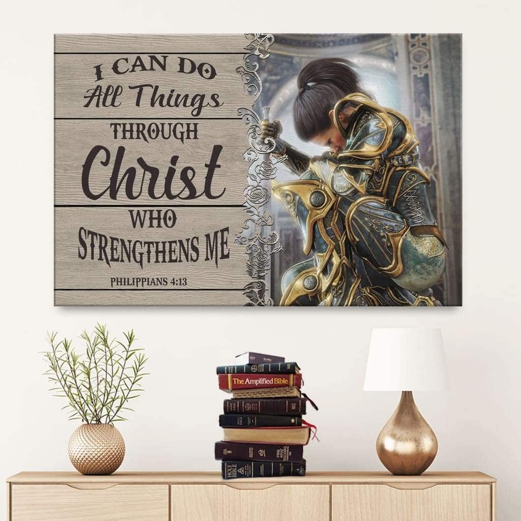 Christian Philippians 4:13 I Can Do All Things Through Christ Who Strengthens Me Canvas Wall Art Christian Philippians 4:13 I Can Do All Things Through Christ Who Strengthens Me Canvas Wall Art