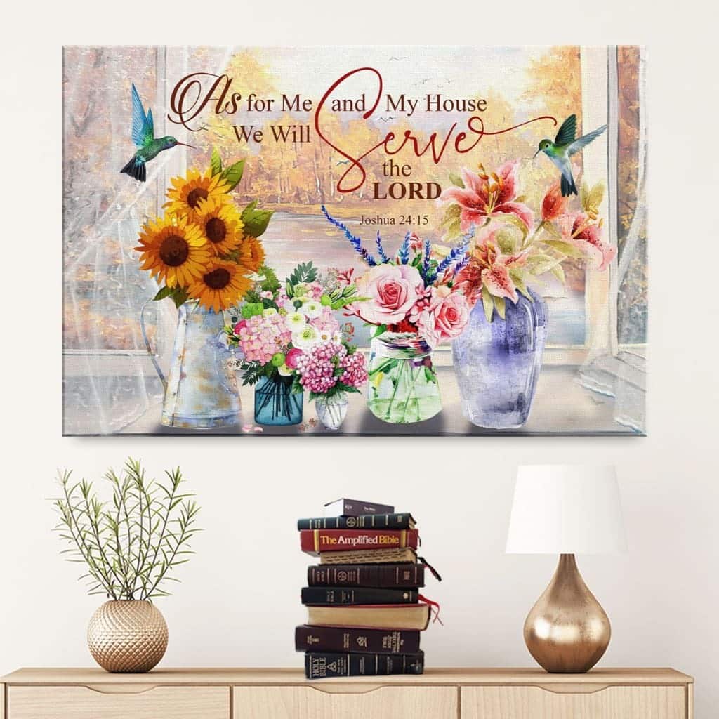 Christian Canvas Wall Art Joshua 24:15 As For Me And My House We Will Serve The Lord Christian Canvas Wall Art Joshua 24:15 As For Me And My House We Will Serve The Lord