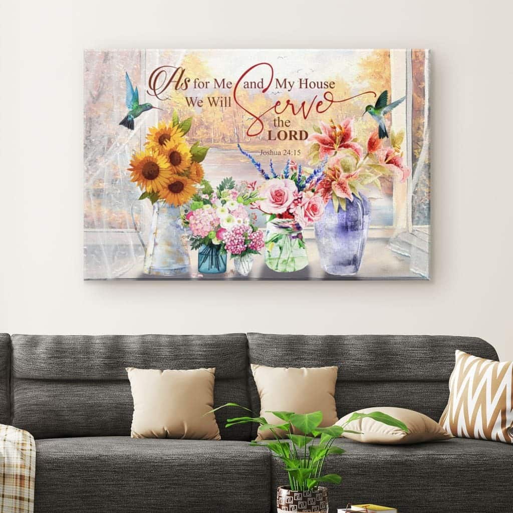 Christian Canvas Wall Art Joshua 24:15 As For Me And My House We Will Serve The Lord Christian Canvas Wall Art Joshua 24:15 As For Me And My House We Will Serve The Lord