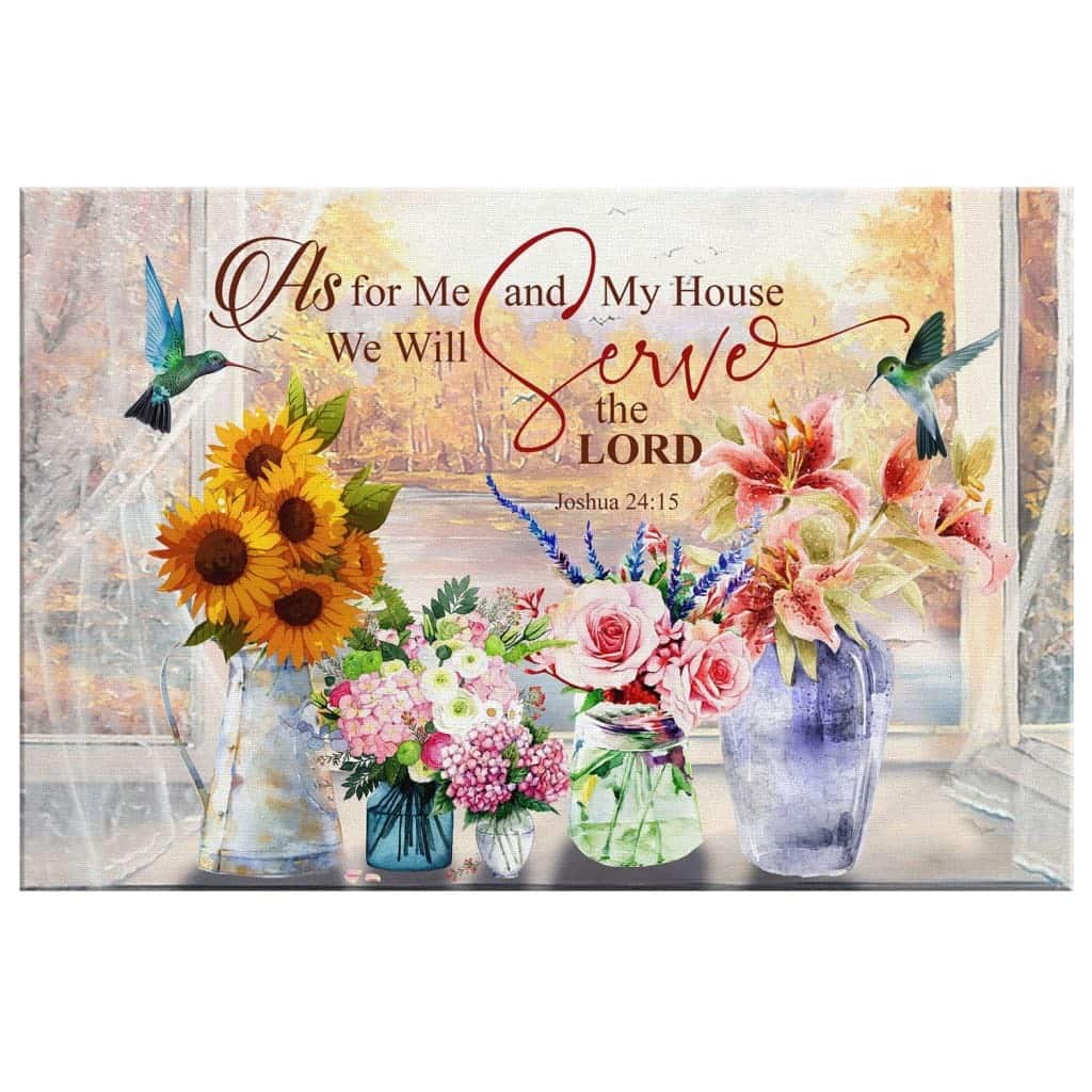 Christian Canvas Wall Art Joshua 24:15 As For Me And My House We Will Serve The Lord Christian Canvas Wall Art Joshua 24:15 As For Me And My House We Will Serve The Lord