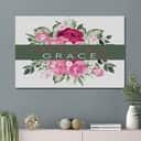 Christian Canvas Wall Art Amazing Grace Flower