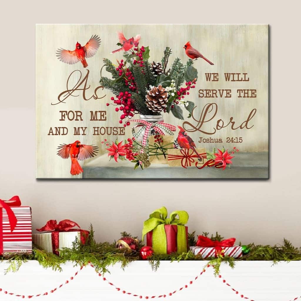 Christian Canvas Wall Art As For Me And My House Joshua 24:15 Christian Canvas Wall Art As For Me And My House Joshua 24:15