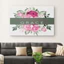 Christian Canvas Wall Art Amazing Grace Flower