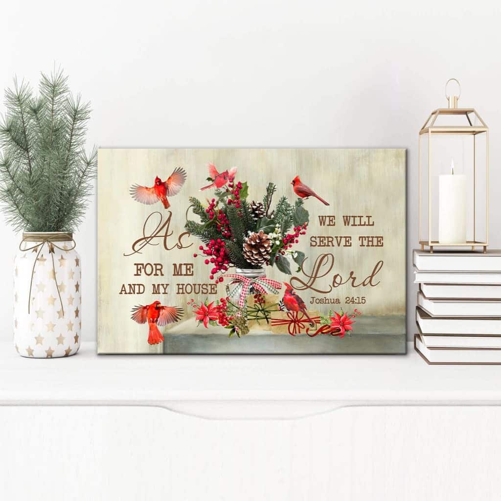 Christian Canvas Wall Art As For Me And My House Joshua 24:15 Christian Canvas Wall Art As For Me And My House Joshua 24:15