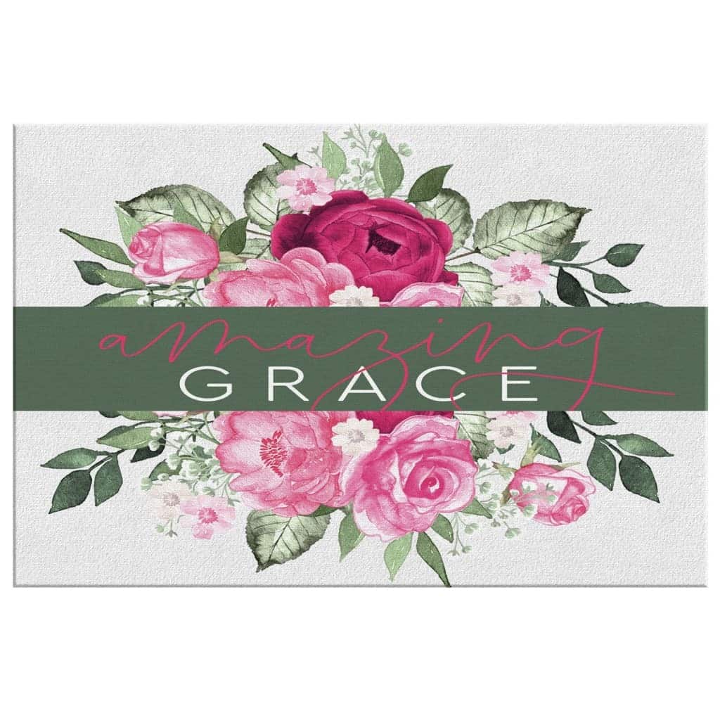 Christian Canvas Wall Art Amazing Grace Flower Christian Canvas Wall Art Amazing Grace Flower