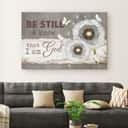 Christian Psalm 46:10 Be Still and Know That I Am God Canvas Wall Art Butterfly Dandelion