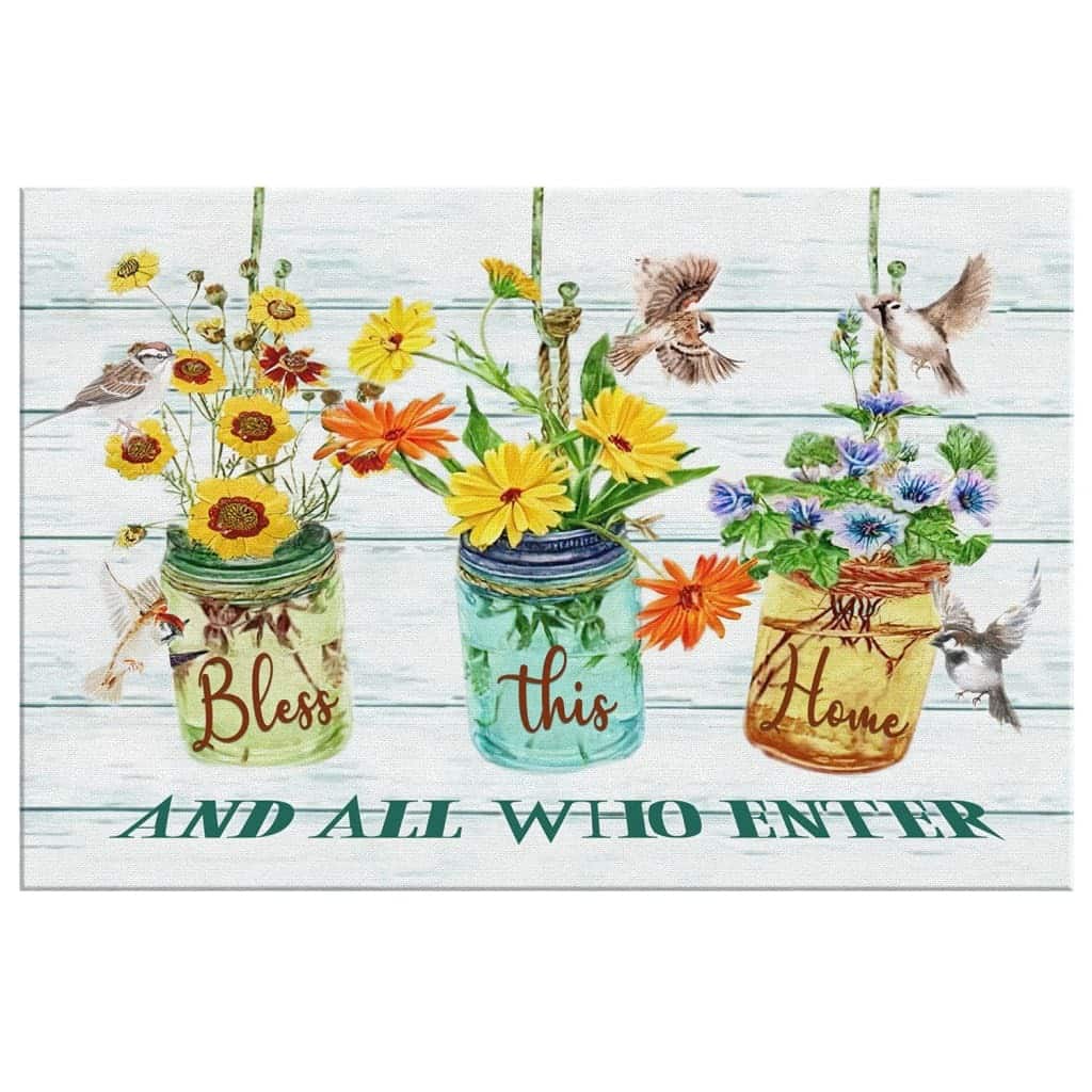 Bless This Home And All Who Enter Christian Canvas Wall Art Bless This Home And All Who Enter Christian Canvas Wall Art