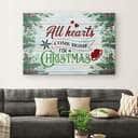 All Hearts Come Home For Christmas Canvas Wall Art Christian Gift All Hearts Come Home For Christmas Canvas Wall Art Christian Gift