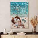 Christian Canvas Print Give It To God And Go To The Beach