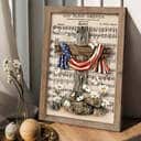Vintage Christian God Bless America Canvas Print
