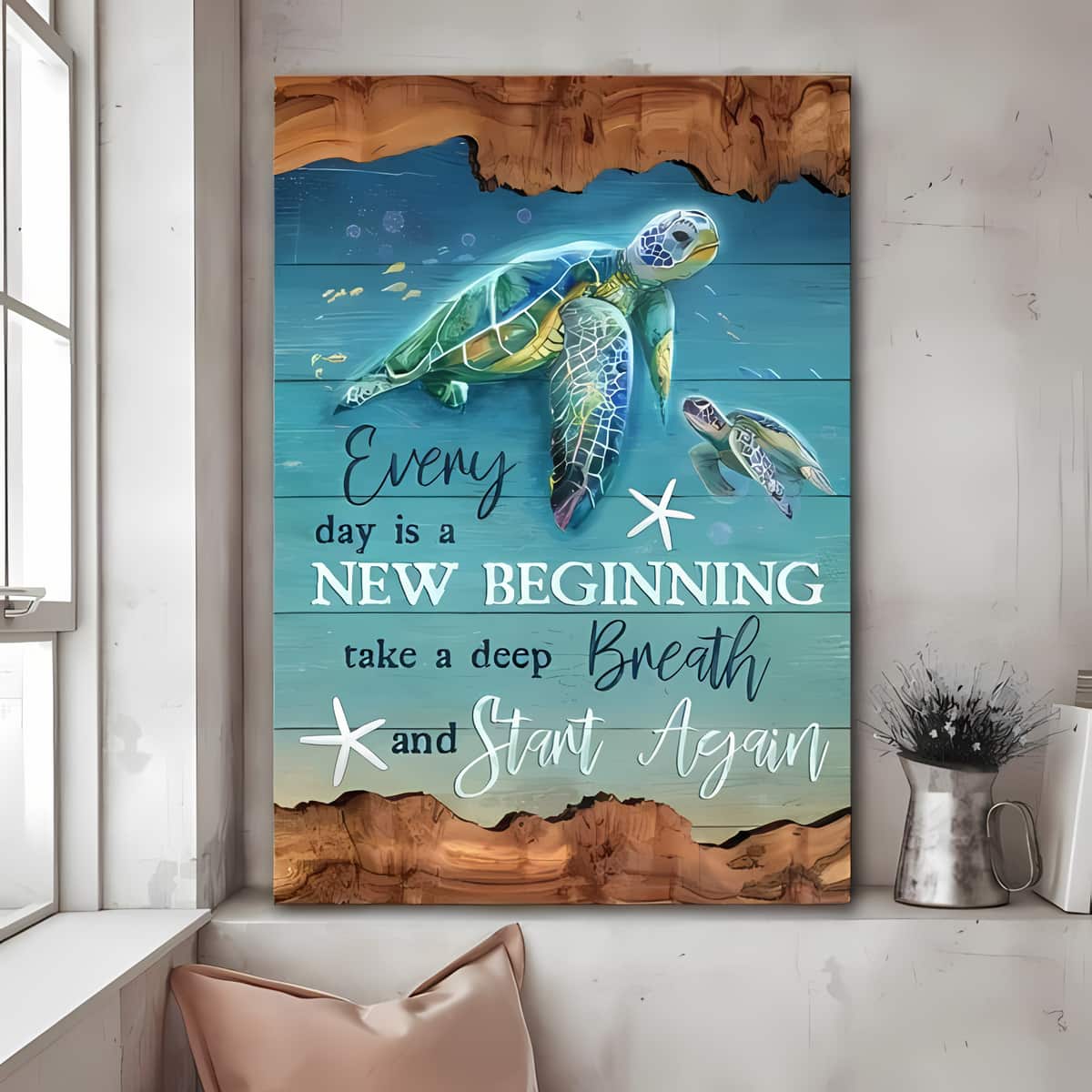 Christian Turtle Everyday Is A New Beginning Canvas Print Christian Turtle Everyday Is A New Beginning Canvas Print