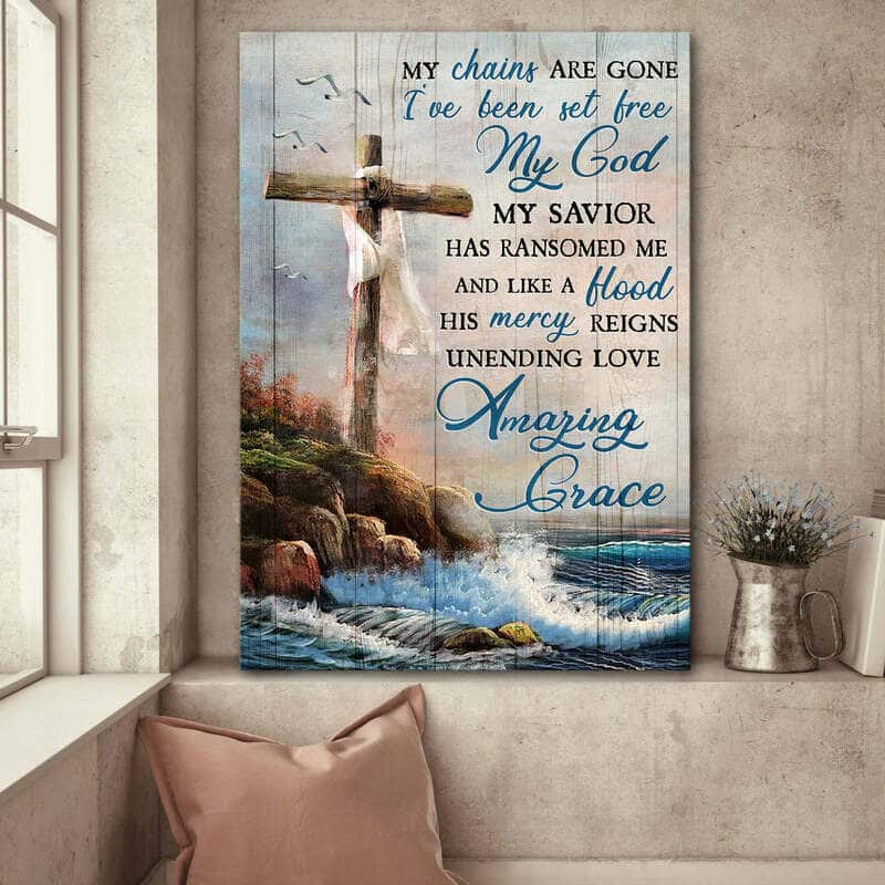 Christian Canvas Print My Chains Are Gone Jesus Christian Canvas Print My Chains Are Gone Jesus