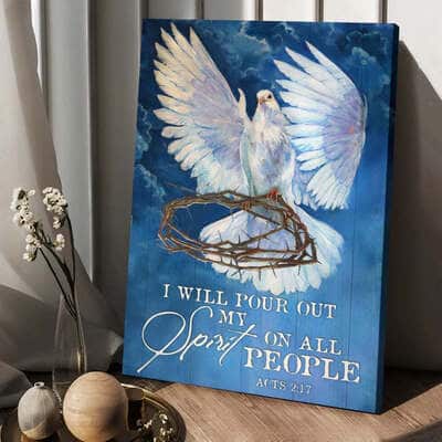 Christian Canvas Print I Will Pour Out My Spirit On All People