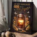 Vintage Christian Canvas Print God Is My Light