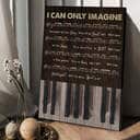 Vintage Piano Music Sheet I Can Only Imagine Canvas Print