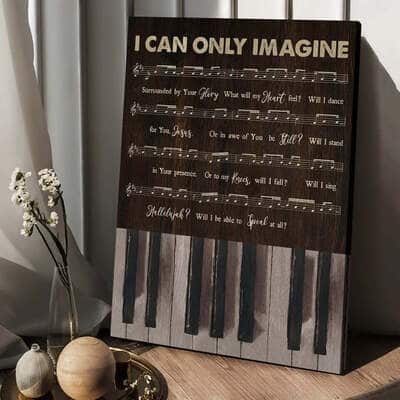 Vintage Piano Music Sheet I Can Only Imagine Canvas Print