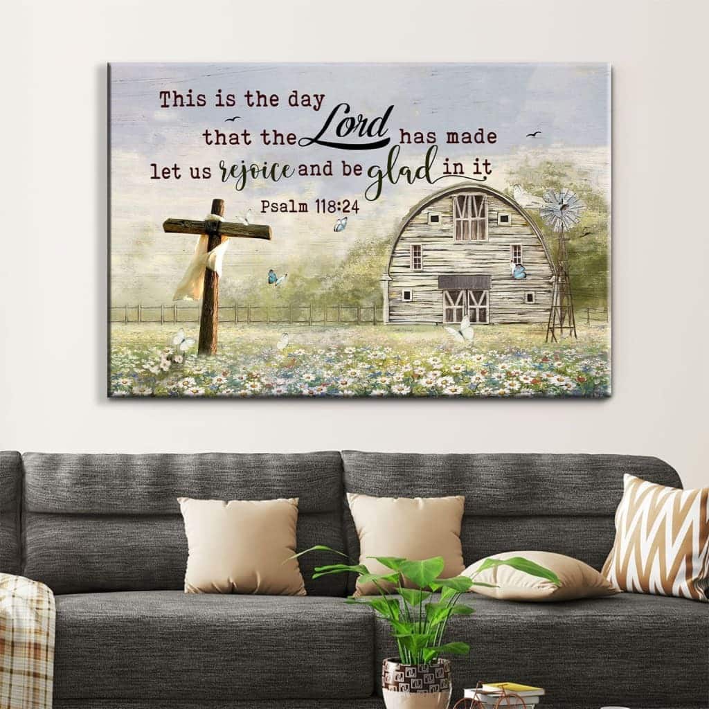 Christian Canvas Wall Art Cross This Is The Day That The Lord Has Made Christian Canvas Wall Art Cross This Is The Day That The Lord Has Made