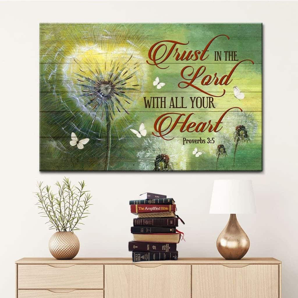 Christian Canvas Wall Art Proverbs 3:5 Trust In The Lord With All Your Heart Christian Canvas Wall Art Proverbs 3:5 Trust In The Lord With All Your Heart