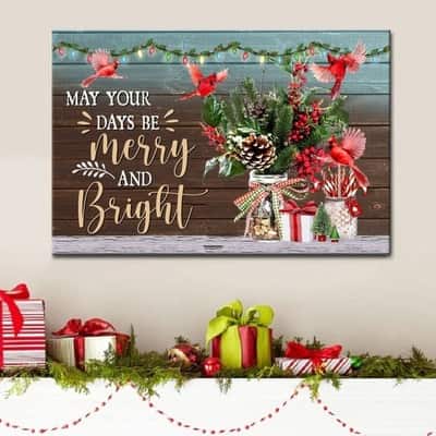 Christmas Canvas Wall Art May Your Days Be Merry And Bright