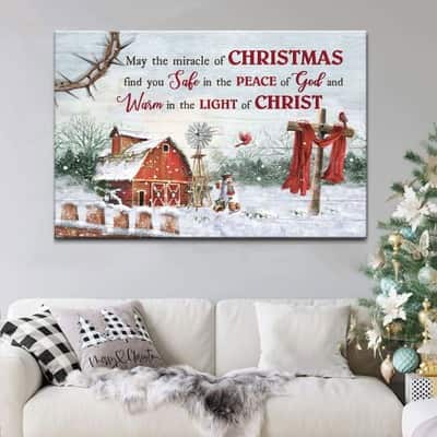 Christian Canvas Wall Art May The Miracle Of Christmas