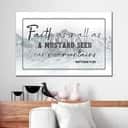 Christian Canvas Wall Art Matthew 17:20 Faith As Small As A Mustard Seed