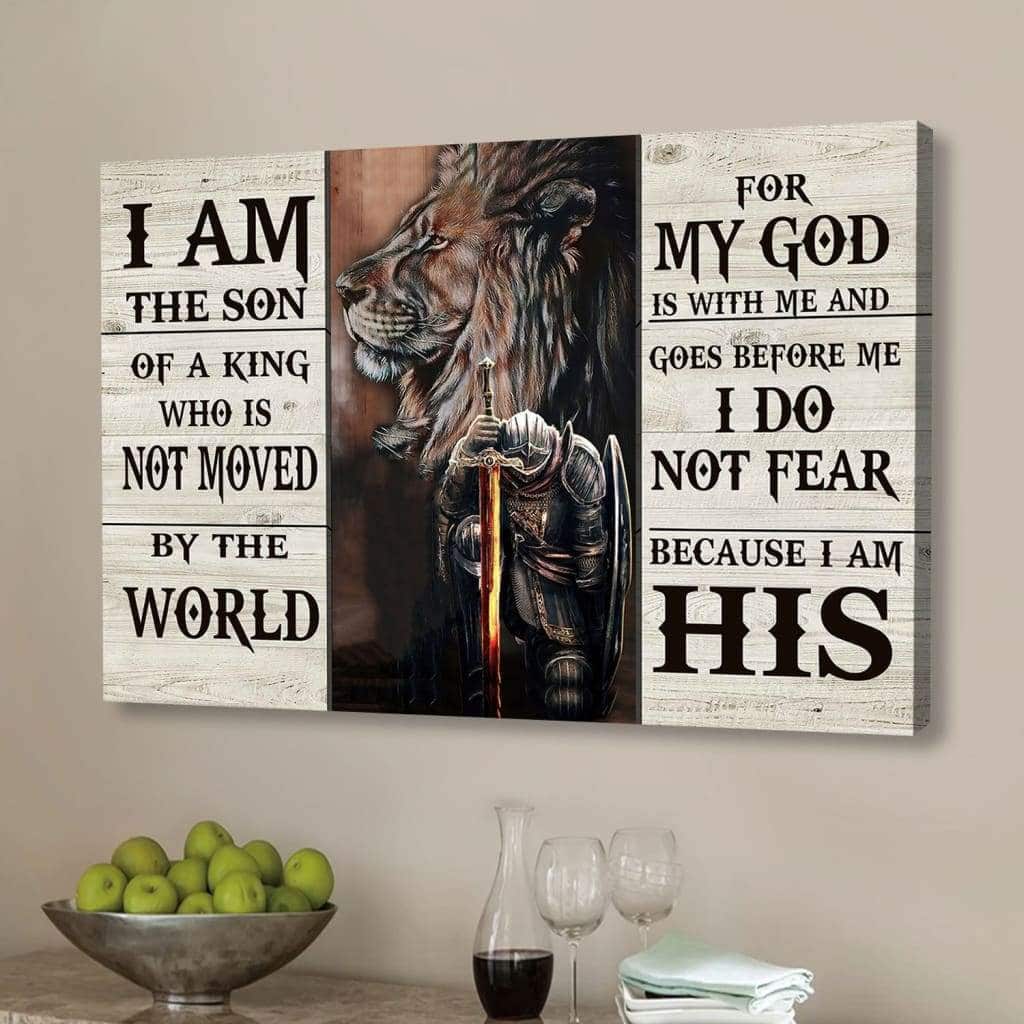 Christian Canvas Wall Art I Am The Son Of A King