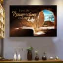 Christian Canvas Wall Art John 11:25 I Am The Resurrection And The Life