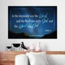 Christian Canvas Wall Art John 1:1 In The Beginning Was The Word
