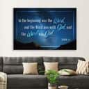 Christian Canvas Wall Art John 1:1 In The Beginning Was The Word Christian Canvas Wall Art John 1:1 In The Beginning Was The Word