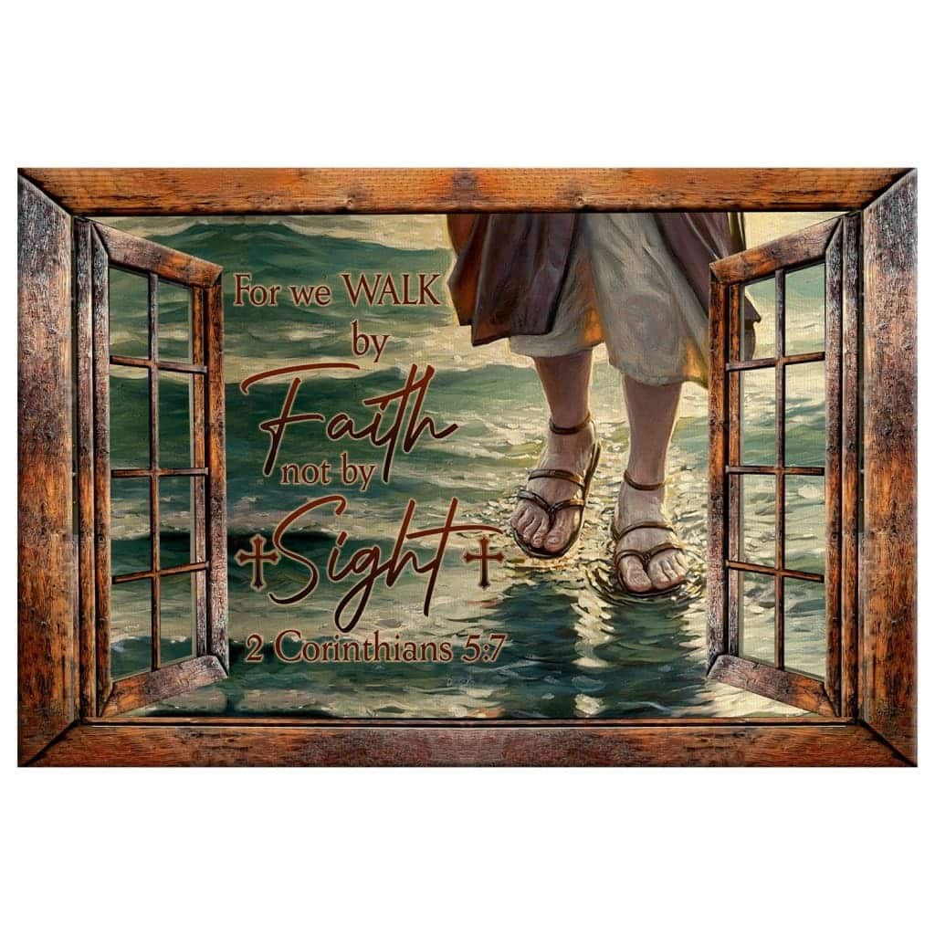 Christian Canvas Wall Art Jesus For We Walk By Faith Not By Sight Christian Canvas Wall Art Jesus For We Walk By Faith Not By Sight