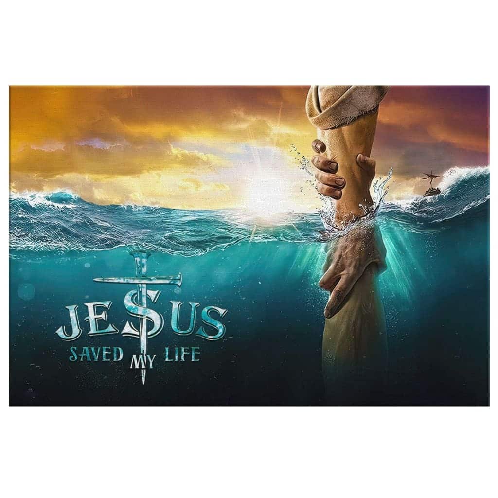 Christian Canvas Wall Art Jesus Saved My Life Christian Canvas Wall Art Jesus Saved My Life