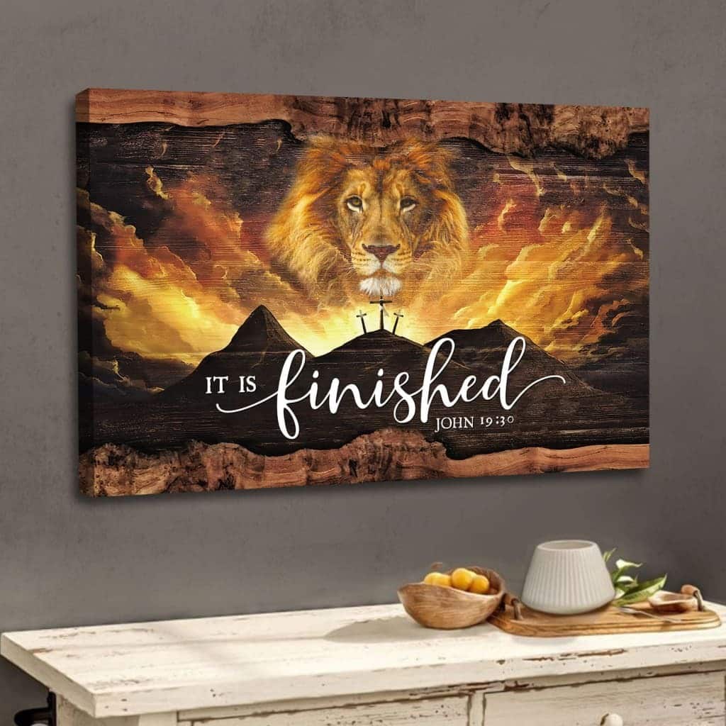Christian Canvas Wall Art It Is Finished John 19:30 Christian Canvas Wall Art It Is Finished John 19:30