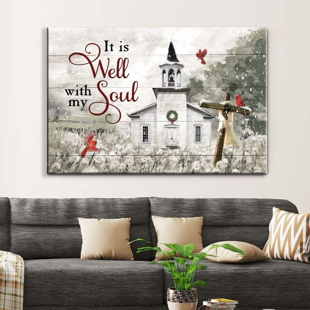 Christian Canvas Wall Art It Is Well With My Soul Country Church Christian Canvas Wall Art It Is Well With My Soul Country Church