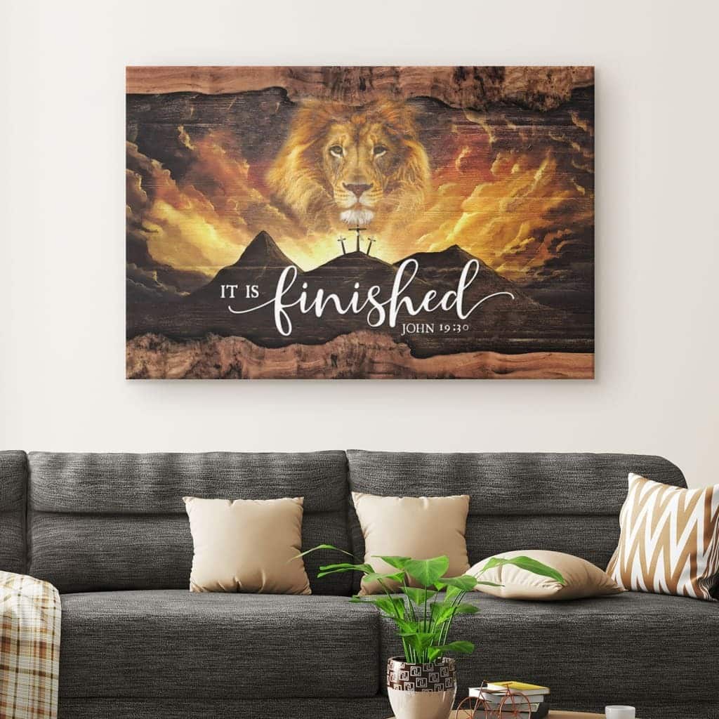 Christian Canvas Wall Art It Is Finished John 19:30 Christian Canvas Wall Art It Is Finished John 19:30