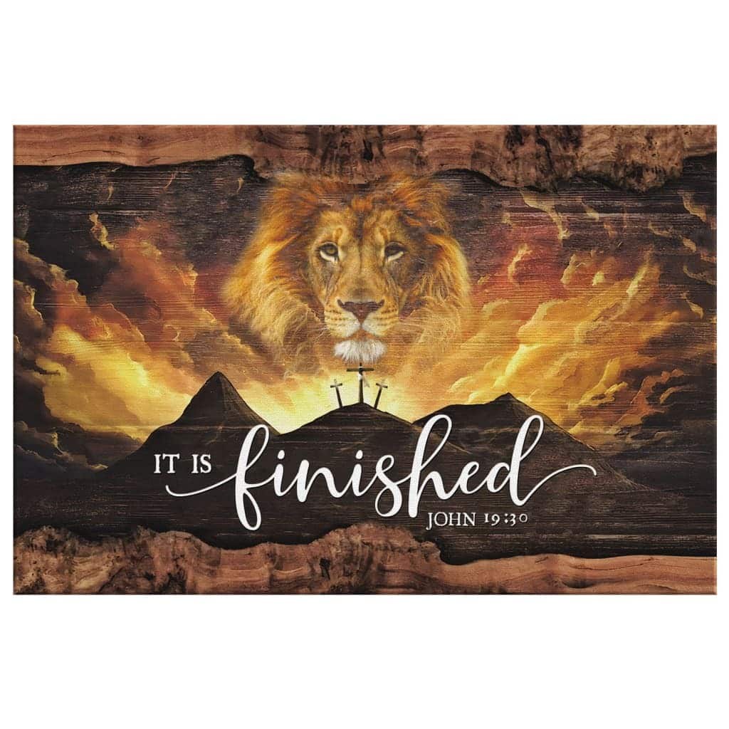 Christian Canvas Wall Art It Is Finished John 19:30 Christian Canvas Wall Art It Is Finished John 19:30
