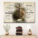 Christian Canvas Wall Art In The Beginning Was The Word John 1:1