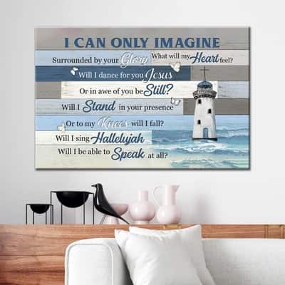 Christian I Can Only Imagine Canvas Wall Art Lighthouse