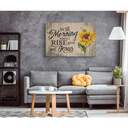 In The Morning When I Rise Give Me Jesus Christian Canvas Wall Art Sunflower