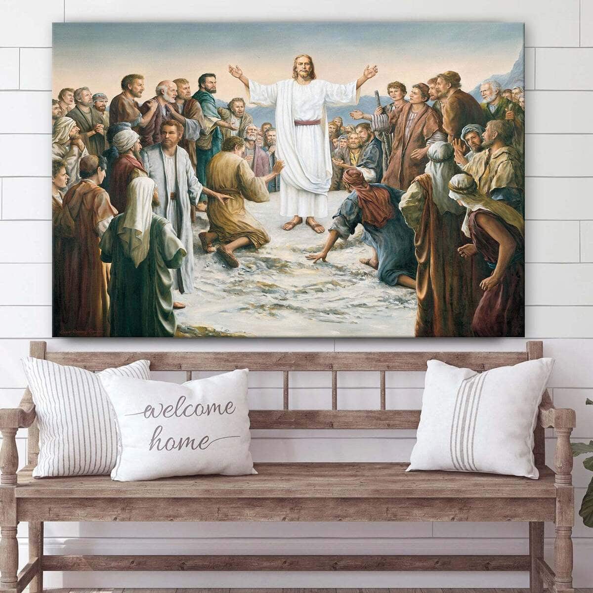 Christian Canvas Wall Art Jesus Appearing To The Five Hundred Christian Canvas Wall Art Jesus Appearing To The Five Hundred
