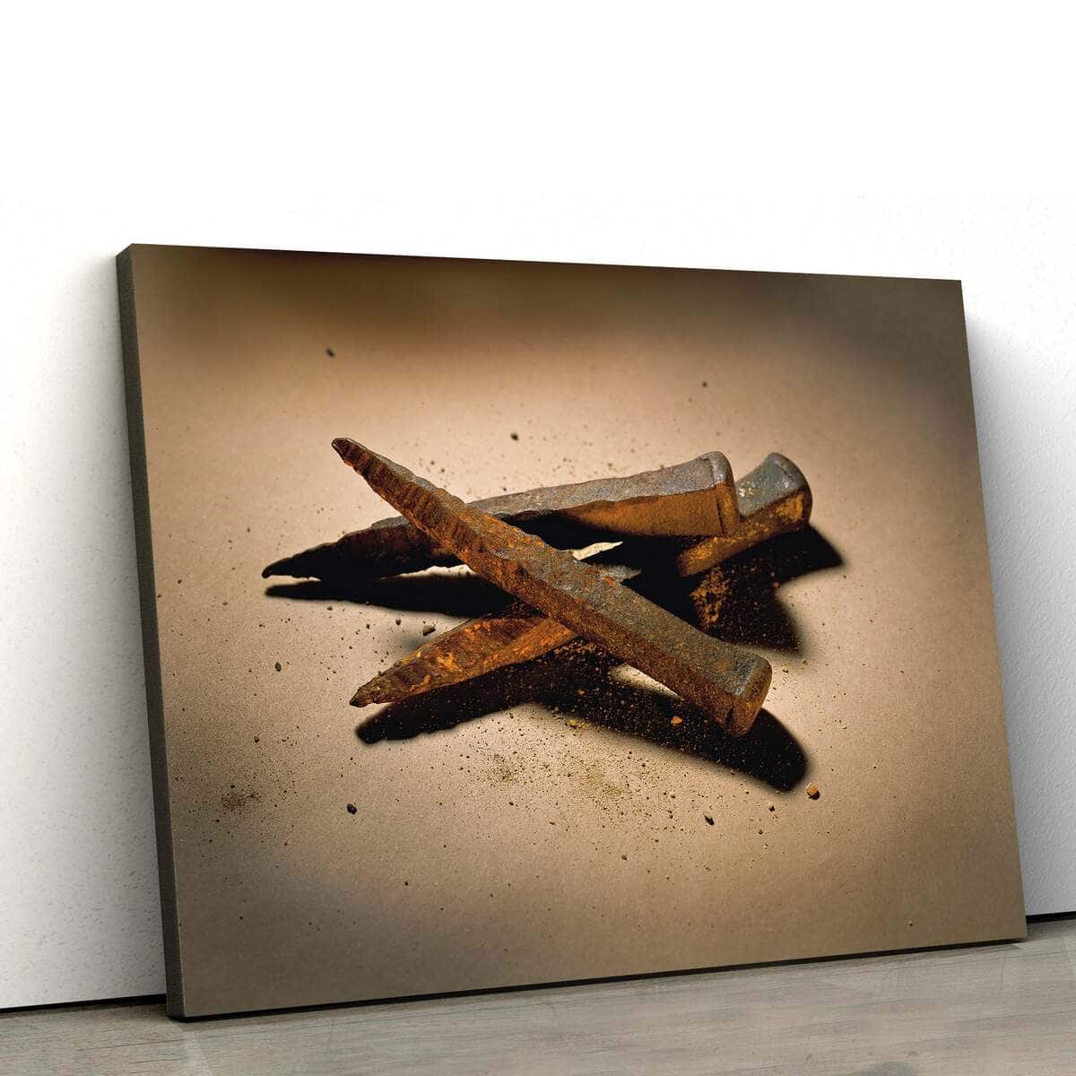 Christian Canvas Wall Art Crucifixion Nails Christian Canvas Wall Art Crucifixion Nails