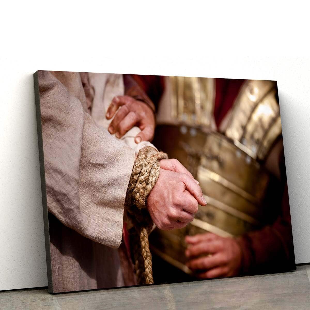 Christian Canvas Wall Art Christ's Hands Bound Together Christian Canvas Wall Art Christ's Hands Bound Together