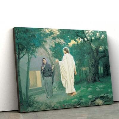 Christian Canvas Wall Art Resurrected Jesus And Mary